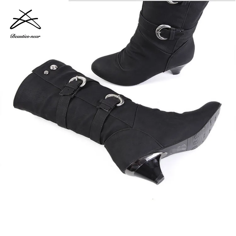 2018 latest design pretty women shoes ladies half boots ankle boot in China