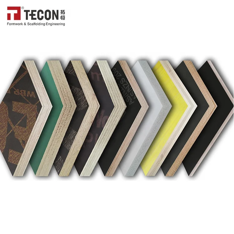 TECON 18mm Brown Film Faced Veneer Wood Calibrated Plywood For Construction