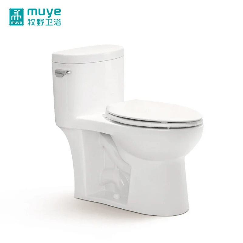 Chaozhou Sanitary Ware Manufacturer Side Push Button Design WC One Piece UPC Toilet