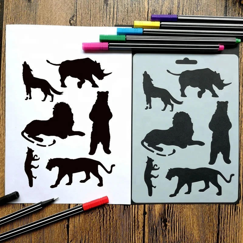 New style bird Shape Plastic Drawing Stencils/DIY Drawing and Education Animals Stencils