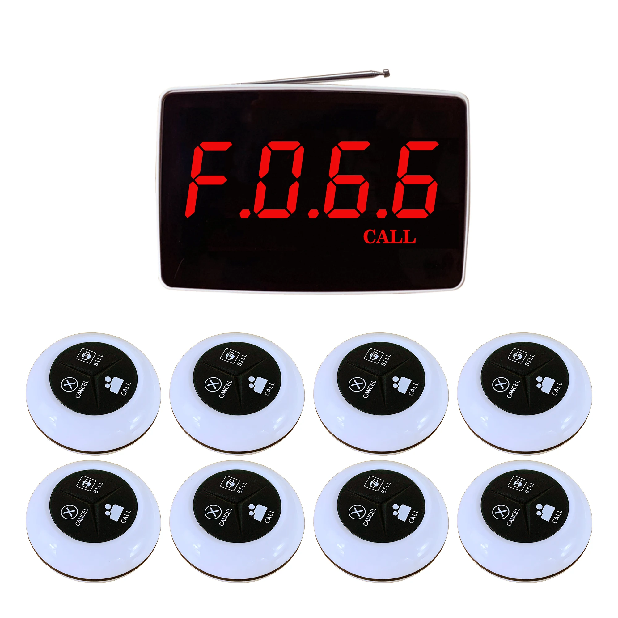 Artom newest Wireless restaurant table waiter Call system with 10 water proof call button with thicker pad