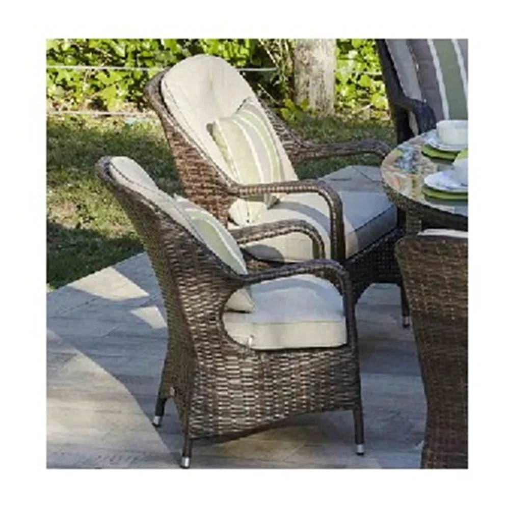 2020 Morden Living Hot Sells Modern Outdoor Rattan Furniture Gas Fire Pit Dining Sofa Set