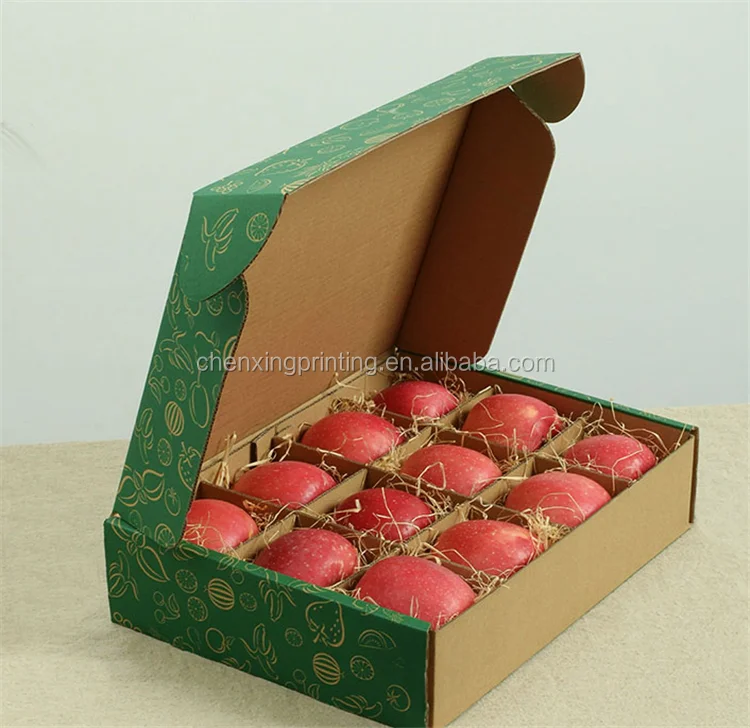 
fresh apple fruit corrugated box export packaging 
