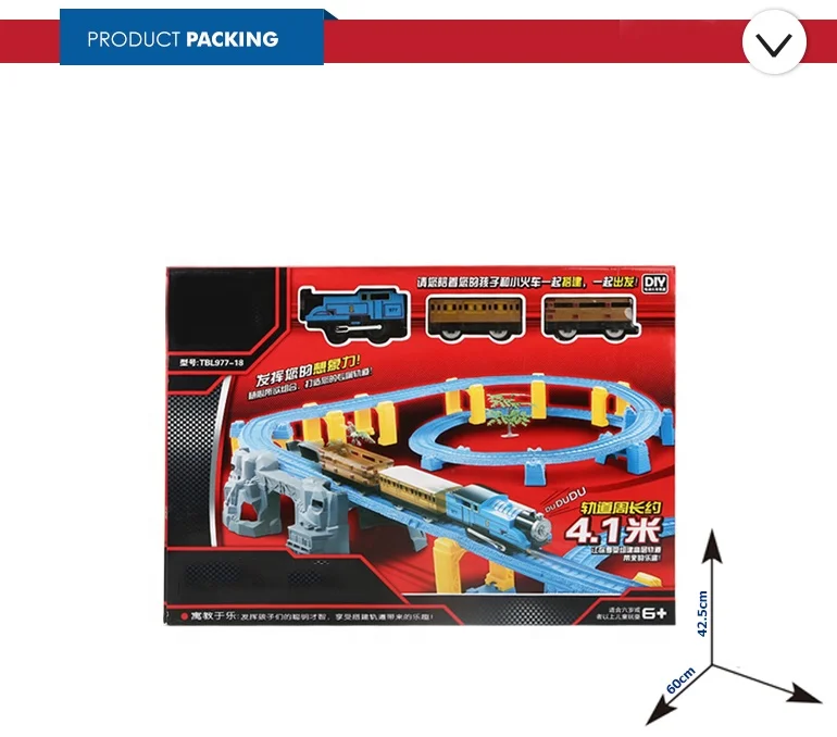 Self-assembly kids diy electric train track toy for funny games