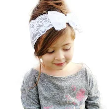 Hot Sale Handmade Lace Bow Headband For Baby Girls Fashion Lace Hairband With Hair Bow Kids Boutique Hair Accessories