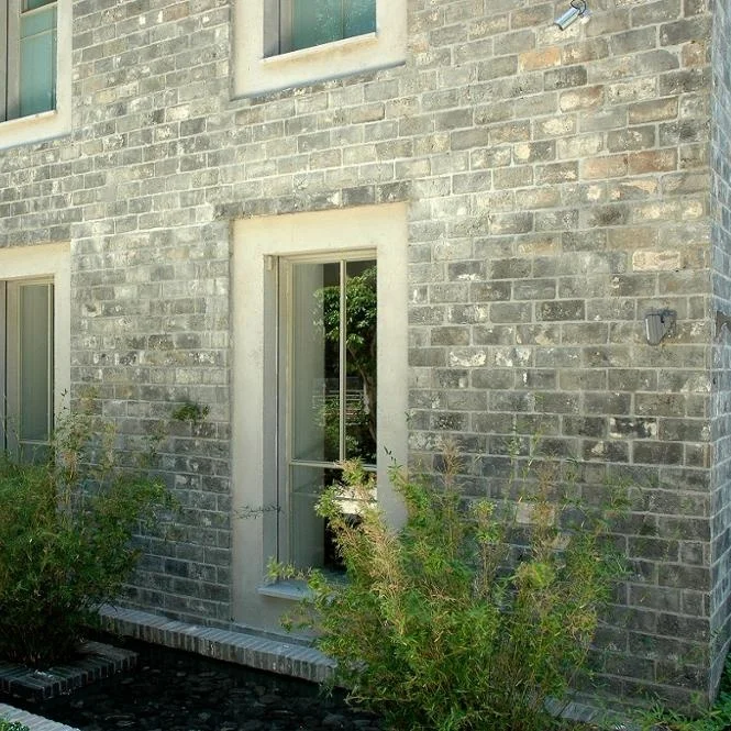 used grey clay brick, old brick