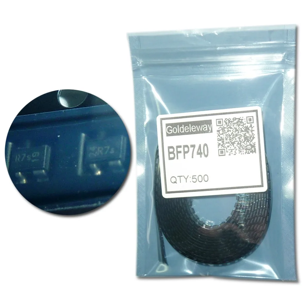 BFP740 NPN Транзисторы 13 В 30mA 42 ГГц 160 ~ 400 SOT-343 R7s