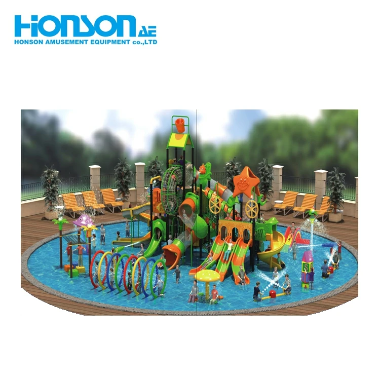 Swimming Pool Climbing play slide customized Ocean Series kids playground equipment