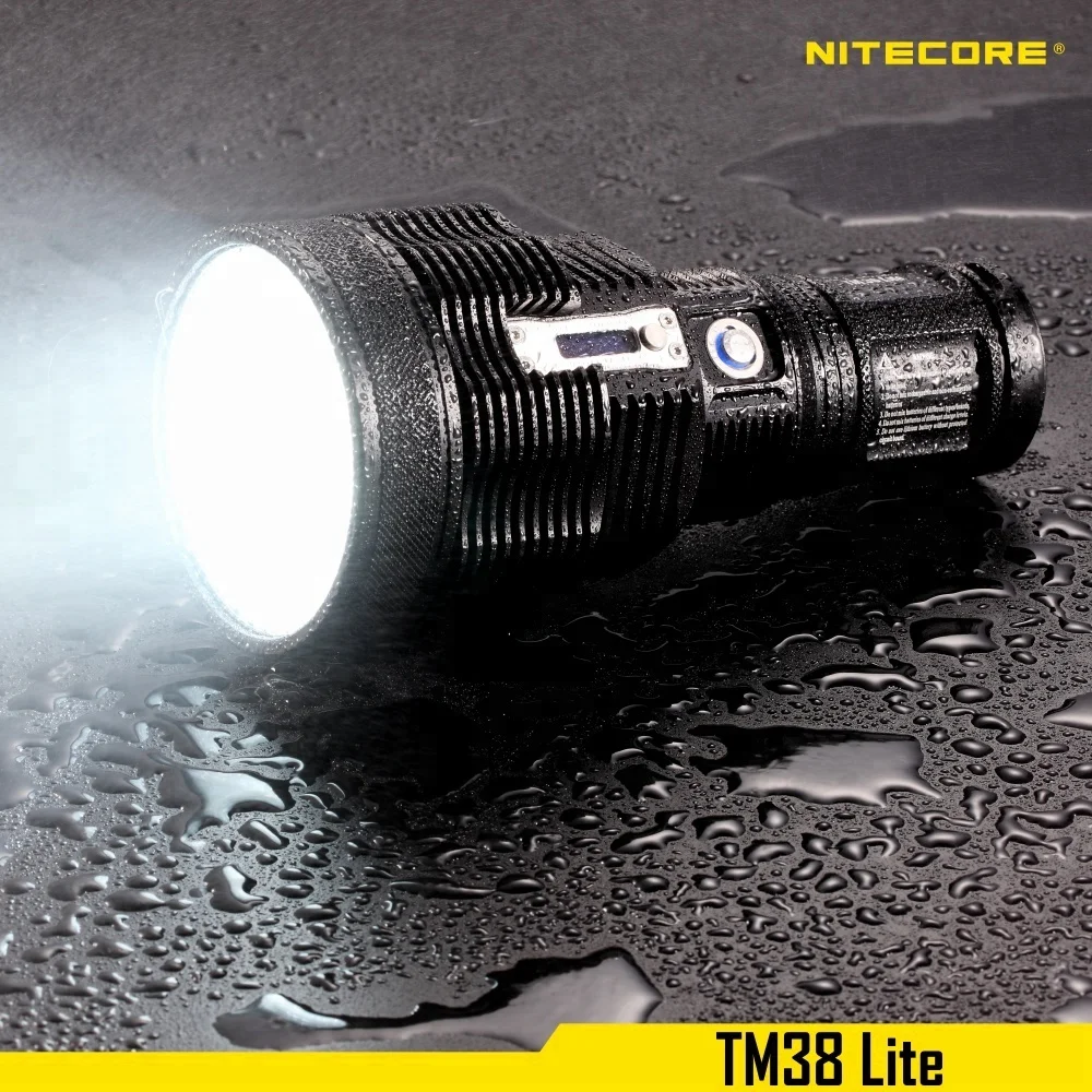 NITECORE TM38 Lite 1800 люмен 1400 м расстояние луча 18650 IP68 алюминиевый сильный спасательный тактический светодиодный