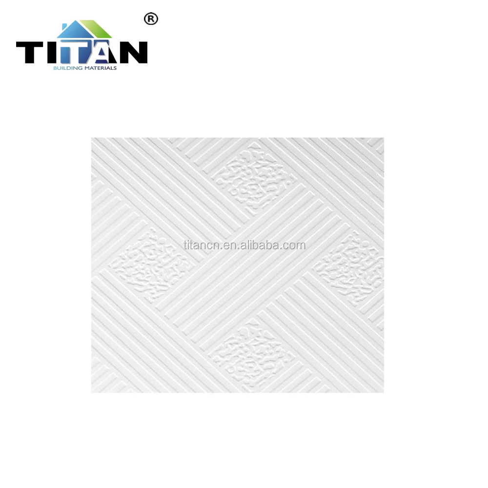 PVC Gypsum Ceiling A573 without Design, Vinyl Faced Gypsum Panels