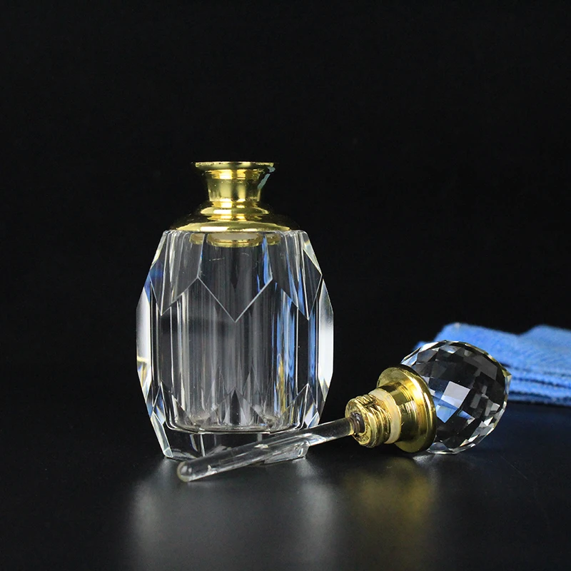 12ML Manufacturer Perfume Bottle Crystal Decorated Glass Stick Dropper Cap