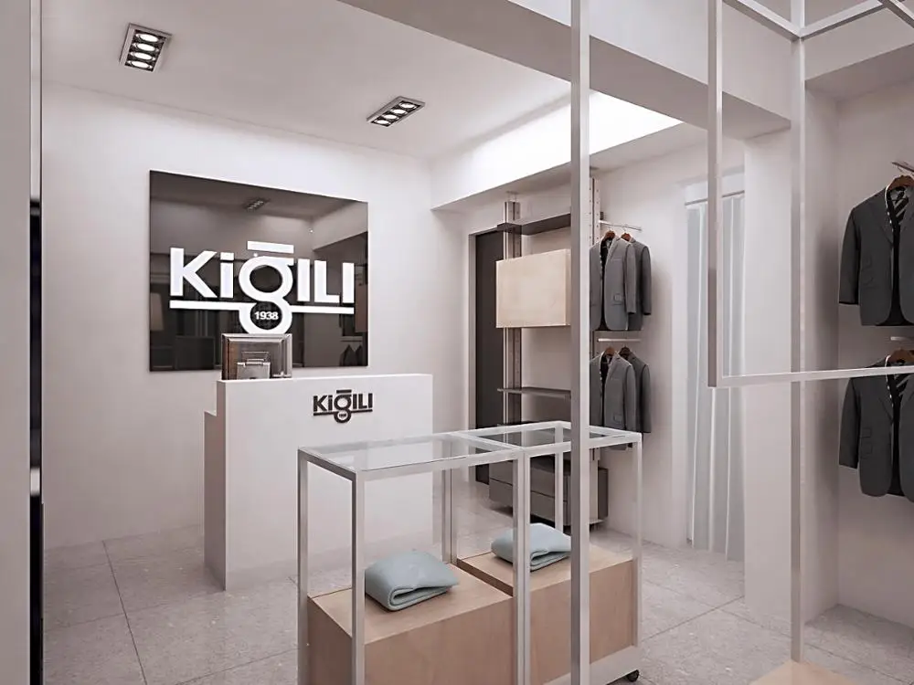 
fashionable garment shop interior design/ store fixtures display 