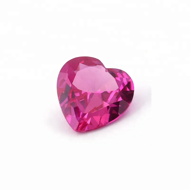 High Quality Heart Shape Ruby Sub Corundum Rough for Jewelry Making