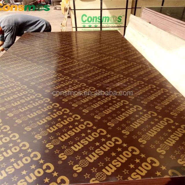 Consmos the best price black film faced plywood/marine plywood/ formwork plywood manufacturer
