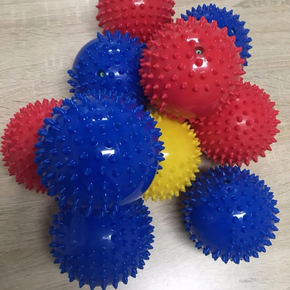 Diameter 9CM Inflatable Massage Ball Soft PVC Toys Indoor for Kids Colorful Ball Plastic Ball Custom Logo Printed Customized