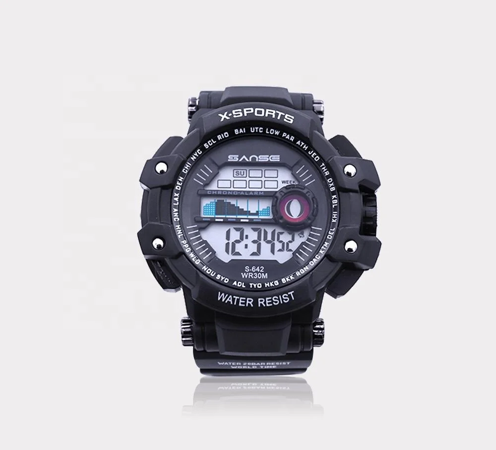 SANSE S-642 mens reloj hombre digital sport wristwatch design own watch WR 30m water resistant watch