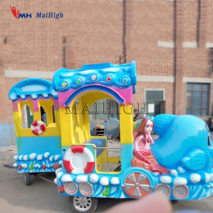 Детские игры в парк Электрический безрельсового туристическая дорога Ocean поезд для продажи