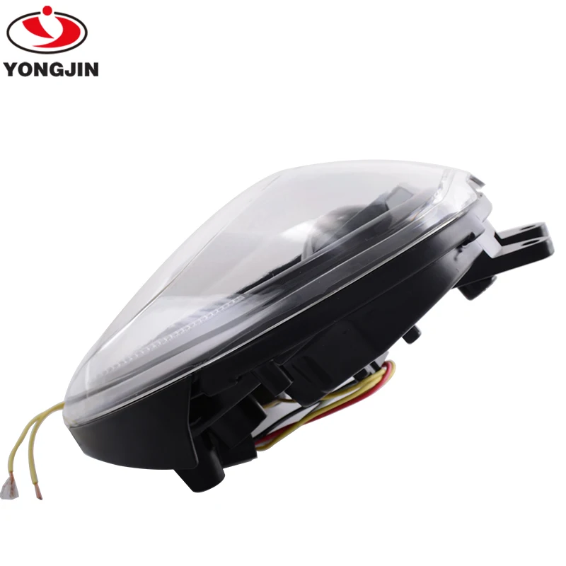 black bright LED Projection Headlight for D-ucati Monster 821/1200