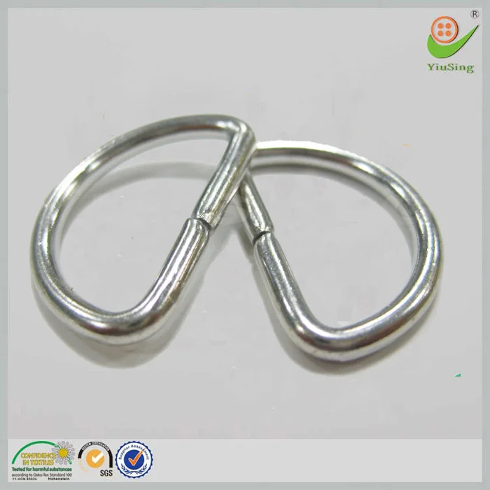 
Металлическое открытое d-образное кольцо с фирменным логотипом без никеля 