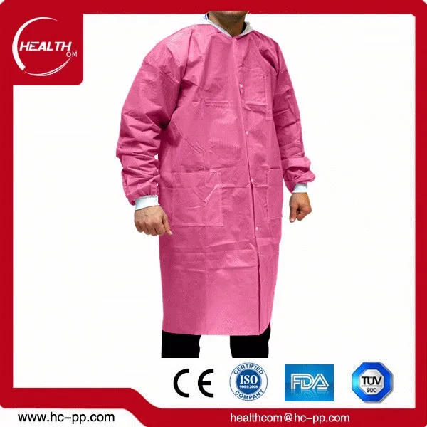 White Pink Purple Green Blue disposable lab coat/lab coat