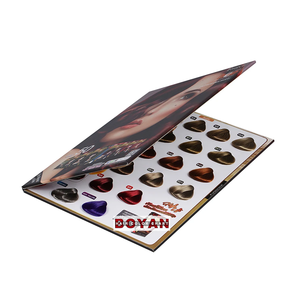 
2020 New style hair color chart from Boyan to display hair color of hair dye cream in Salon 