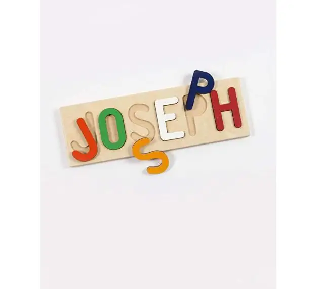 Деревянная детская головоломка с именем, до 9 символов