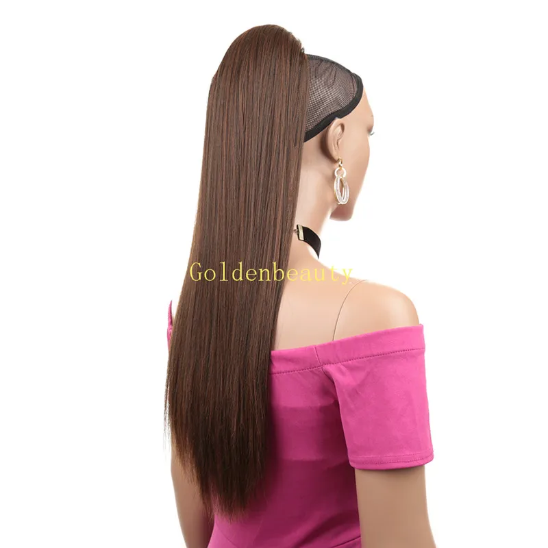 24' Yaki straight ponytail hair extensions in Synthetic Ponytails claw clip ponytail tail hair