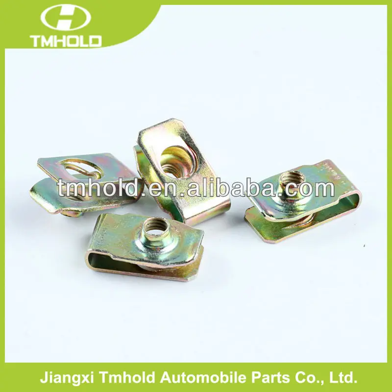 
65Mn spring steel extruded u nuts clips for auto body fasteners 