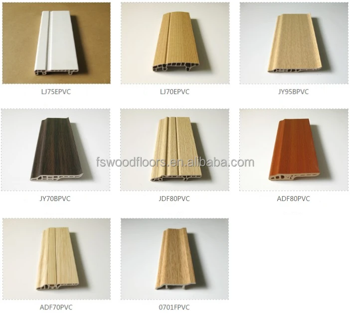 Guangzhou manufacturer white color PVC skirting for wholesale
