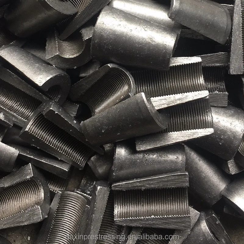 1270 Factory Prestressing Steel Strand anchorage jaw wedges with two chips