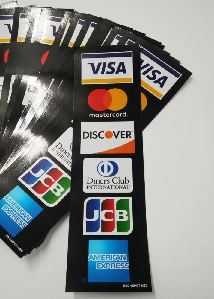 Custom self adhesive visa high quality electronic labels