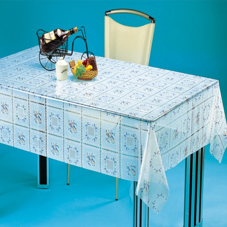 Popular designs PVC transparent coffee oilcloth/tablecloth