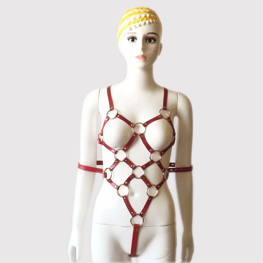 PU Leather Bondage Restraints Clothes Fetish Sex Toys For Erotic Positioning Bandage Uniform Temptation Sex Products