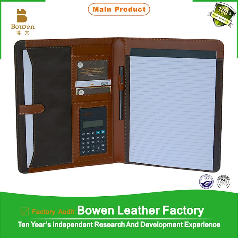 Сделано в google ручной тиснением кожаный портфель