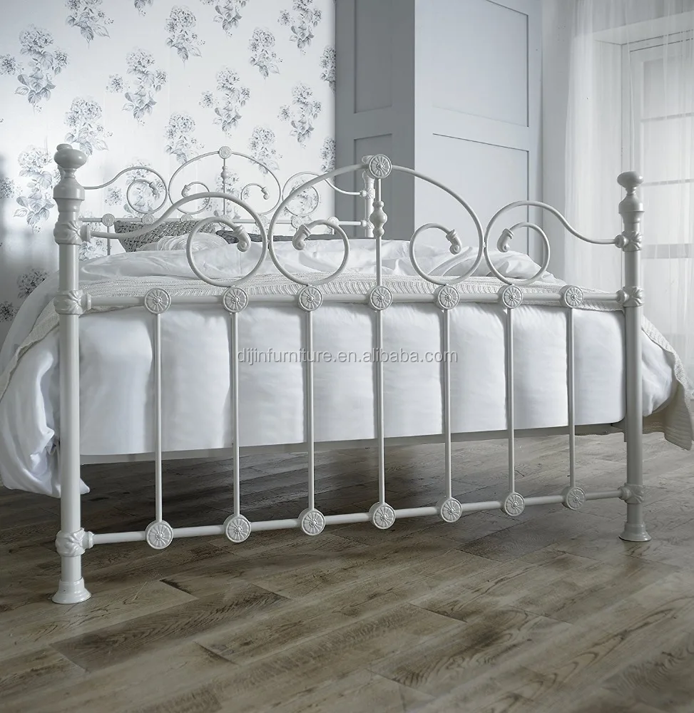 Victorian Style Double 4ft 6inch Cream Metal Bed Frame