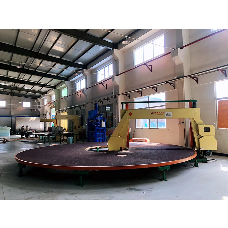 Horizontal slicing carrousel mattress sponge foam cutting machine