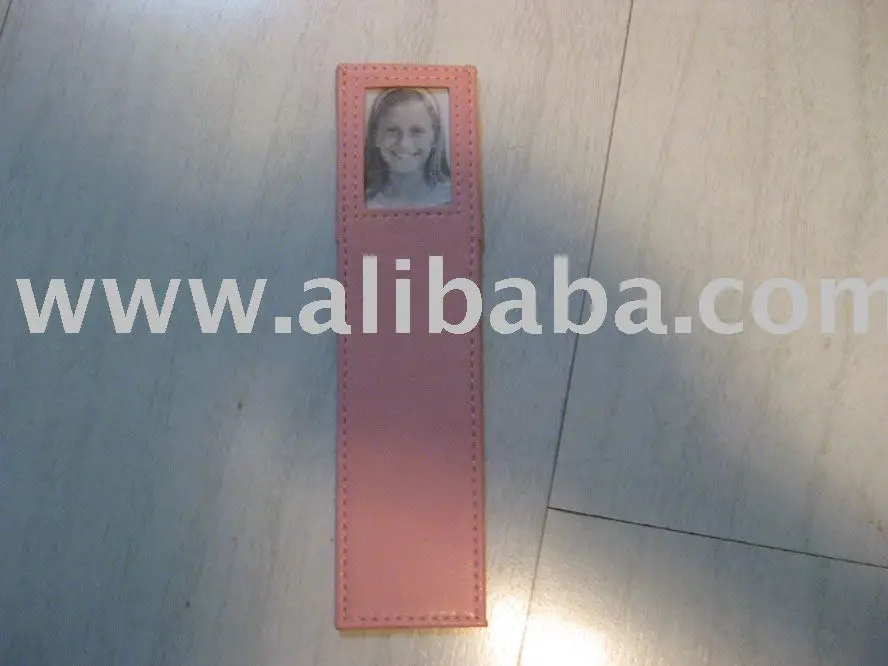 PU/PVC Leather bookmark with pvc