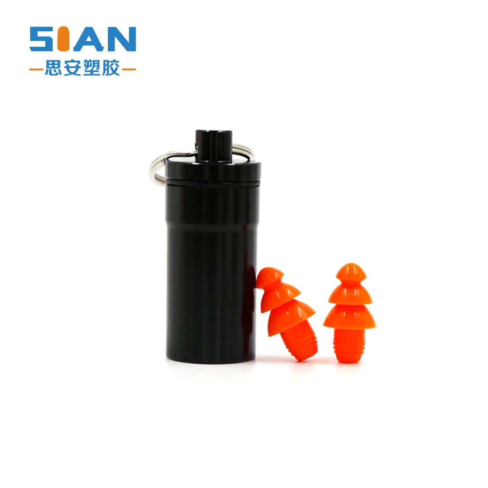 CE Industrial Ear Plug Safety Earplug Holder Keychain