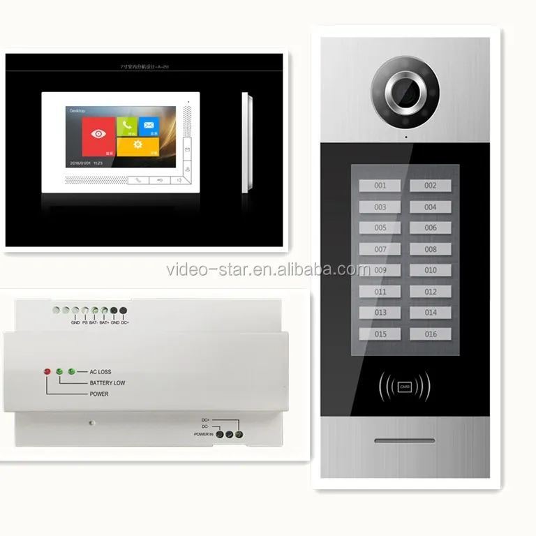 2 wire video door phone TCP/IP video door phone intercom