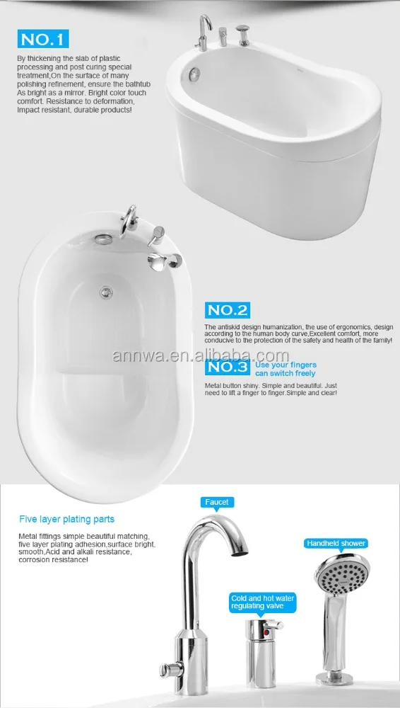 China Foshan one person wholesale freestanding mini small 1200 acrylic bathtub