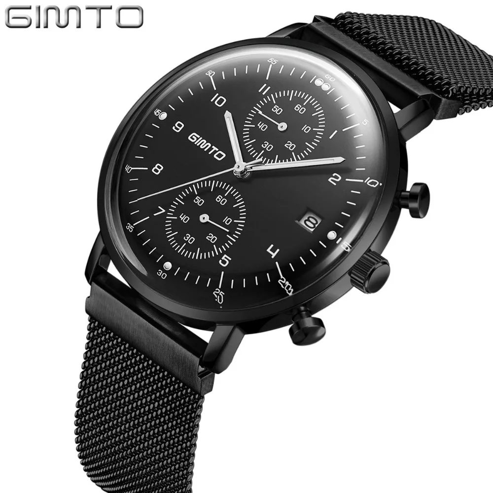Custom your logo high quality curved glass mens chronograph watches 2016 from china