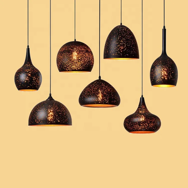 Wholesales Iron indoor Etching vertigo moroccan pendant light retro