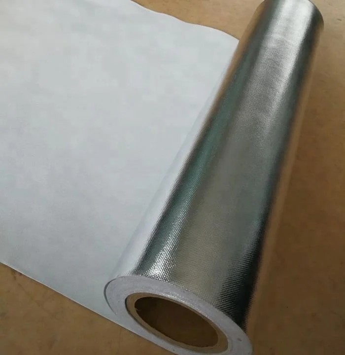 Aluminum foil non woven single side alu foil fiberglass thermal insulation rolls for roof
