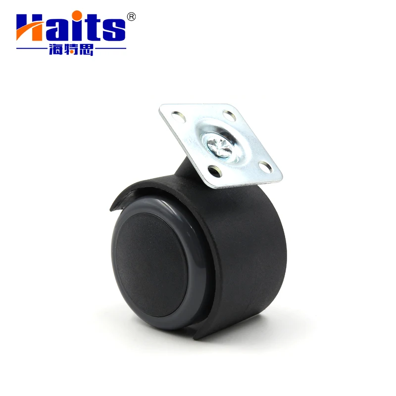 50mm Metal Panel Swivel Furniture Casters Moving Wheels without Brake