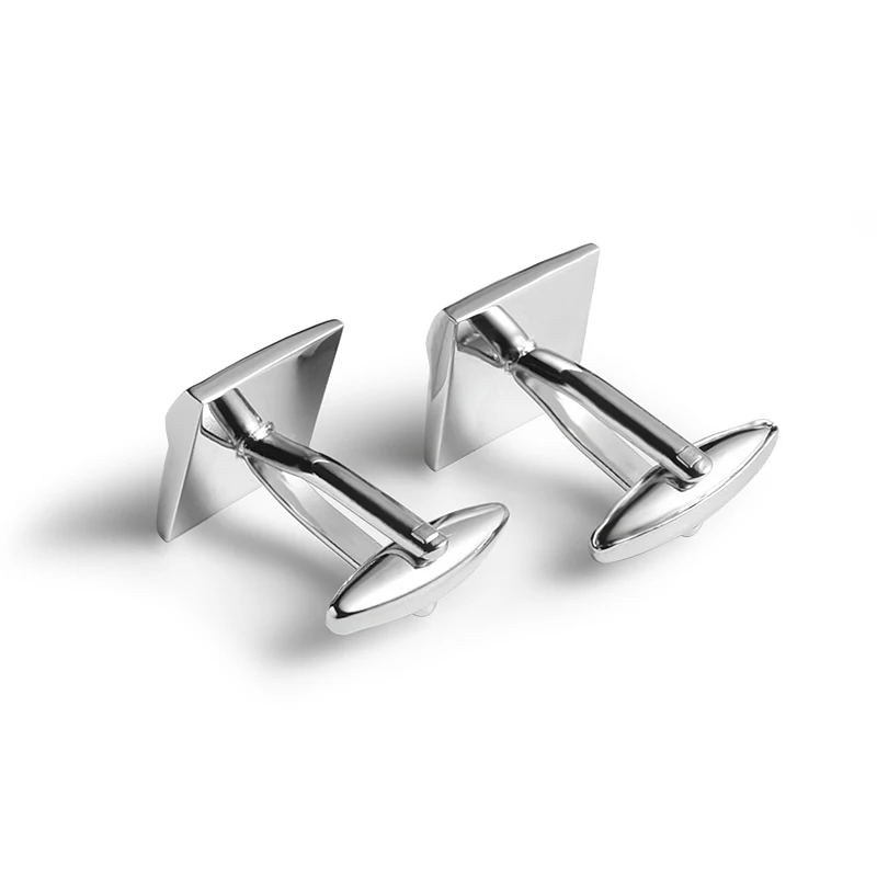 Оптовая продажа, дешевые брендовые мужские запонки с логотипом под заказ, Серебряный алфавит, пустые металлические запонки от производителя