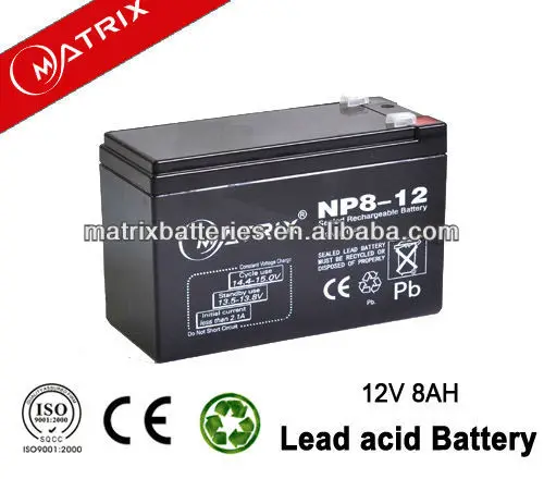 
Sealed lead acid Matrix AGM 12V 8AH battery 