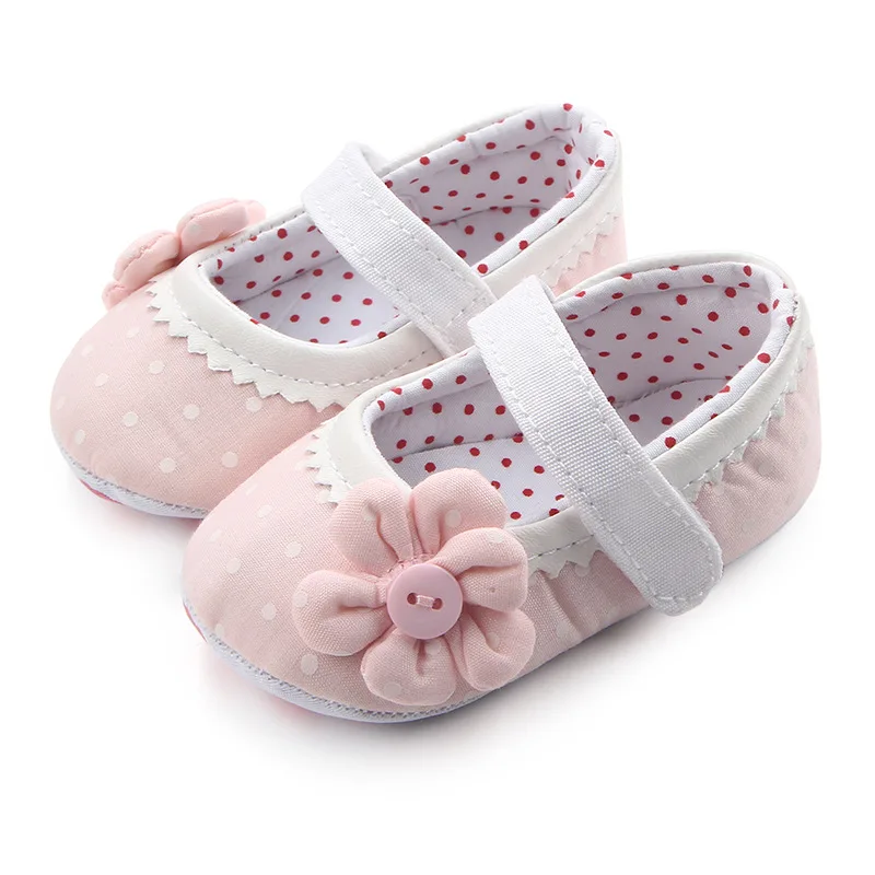 New arrival first walking prewalker baby girl shoes with beautiful flower design
