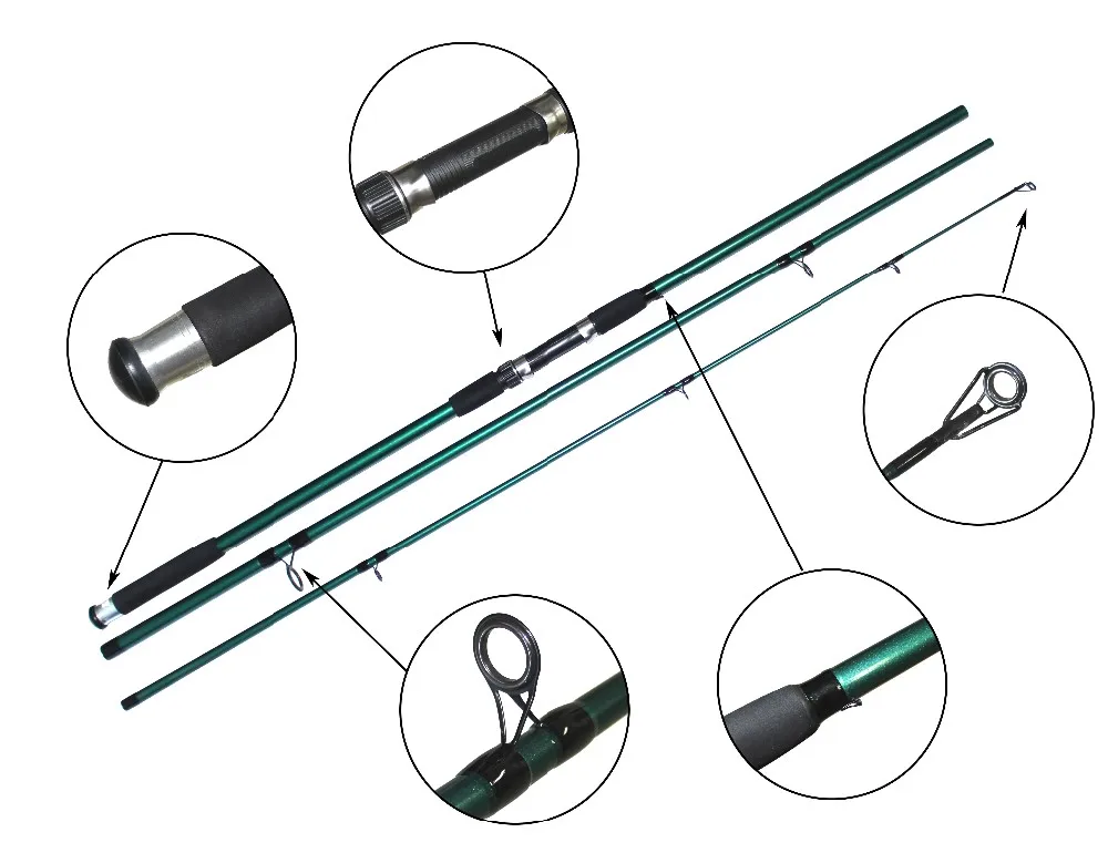 flexible fiberglass fishing rods of carp fishing tackle