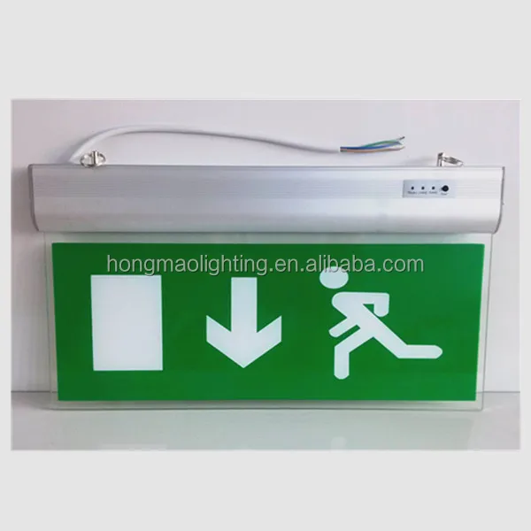 HONGMAO 3.6V Nickel cadmium battery Acrylic Aluminum exit sign led recessed emergency light