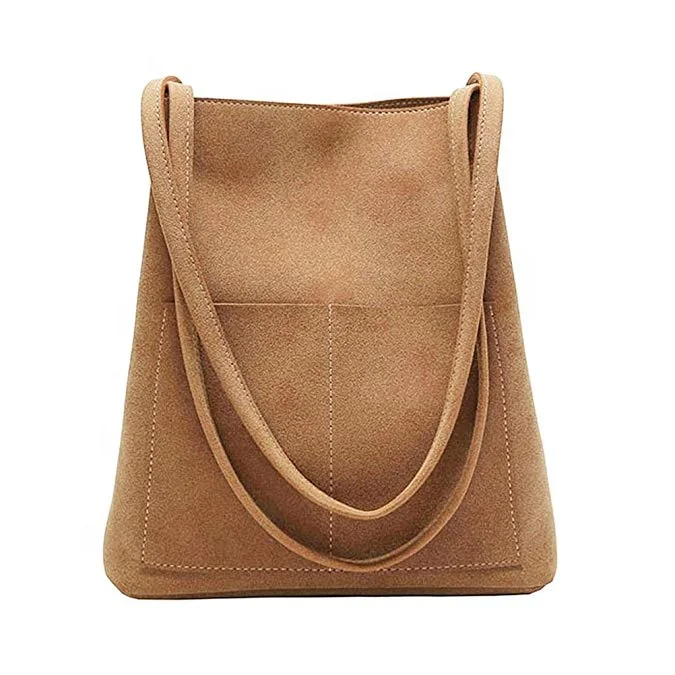 Women handbag fashion casual large shoulder suede bucket bag
